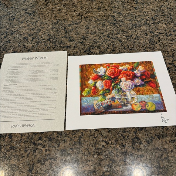 Peter Nixon Lithograph Flower Study L12 H10 - Picture 1 of 3